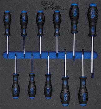 BGS Werkstattwageneinlage 2/3: Schraubendreher T-Profil (für Torx) T6 - T40 11-tlg. 4079